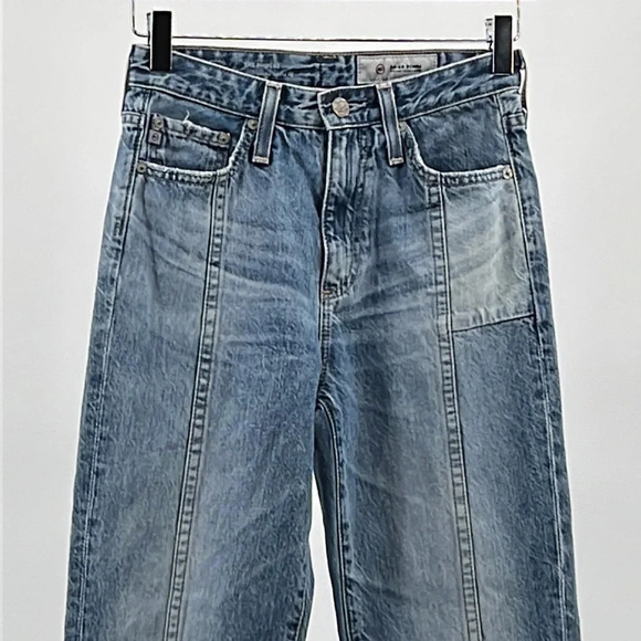 AG Adriano Goldschmied The Phoebe Vintage High Waisted Tapered leg Jeans - Sz 24 - Picture 3 of 9